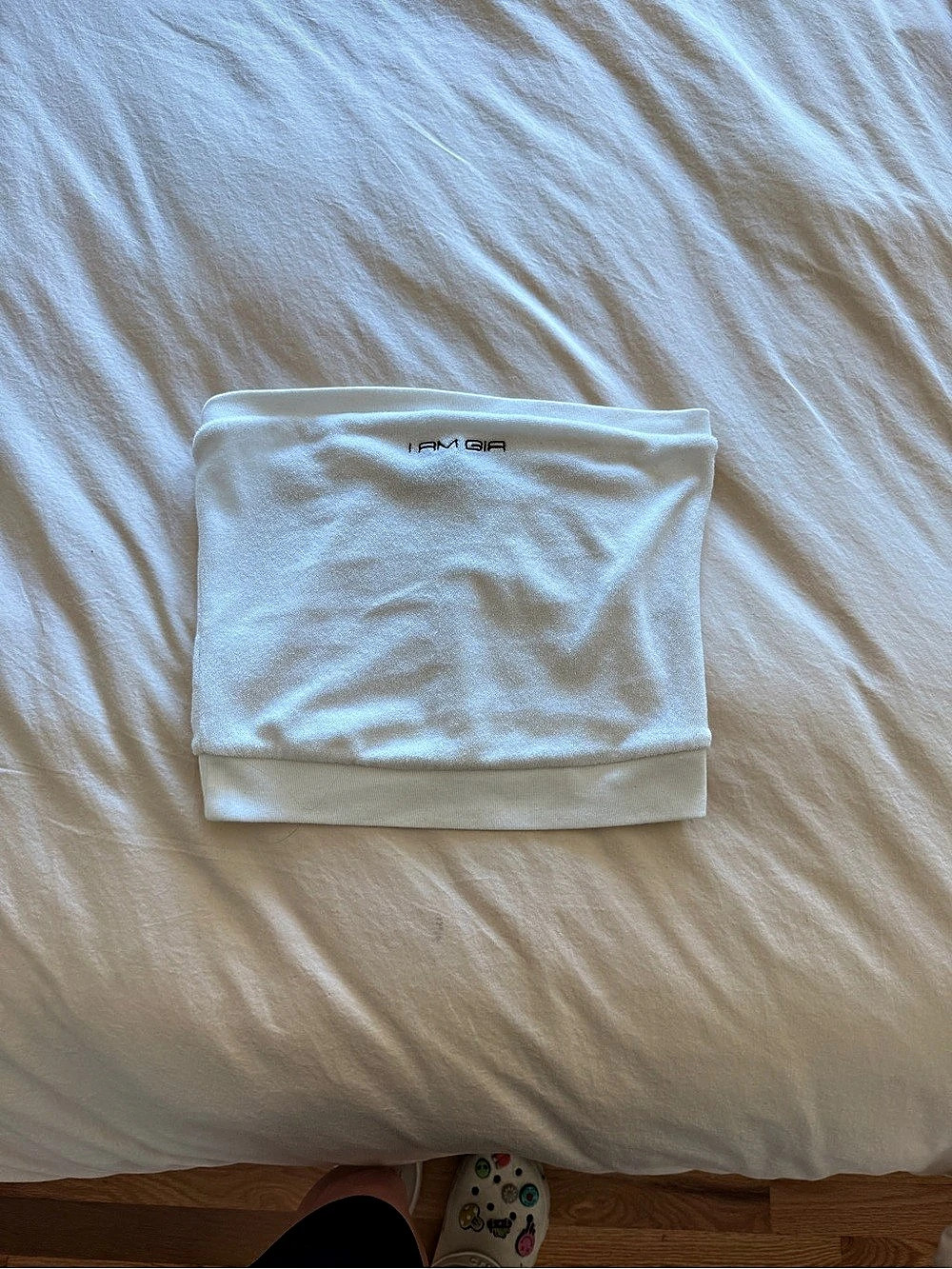 I.AM.GIA Michelle Boob Tube White Crop Top Size Small
